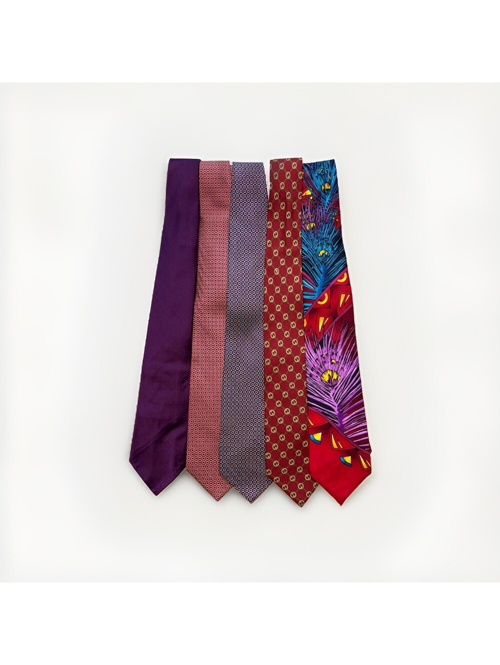 5 Tie Lot Polo Ralph Lauren Made in USA Gucci Silk Rush Limbaugh Mens Neckties